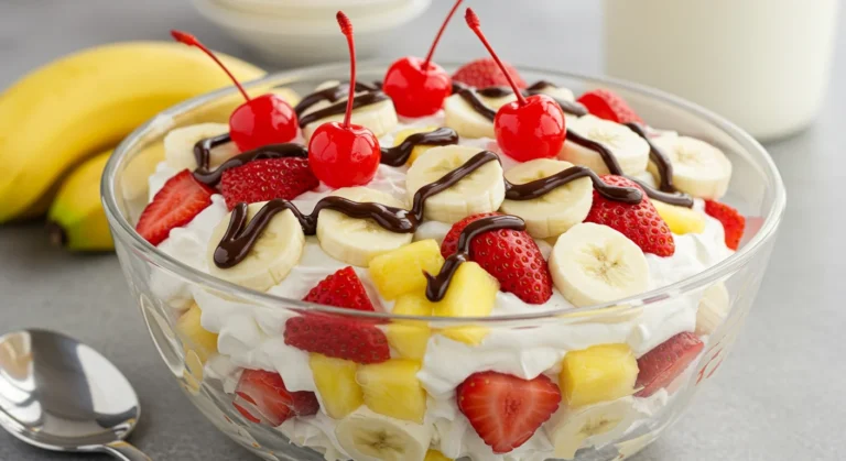 Easy Banana Split Fluff Salad Recipe for a Sweet Treat