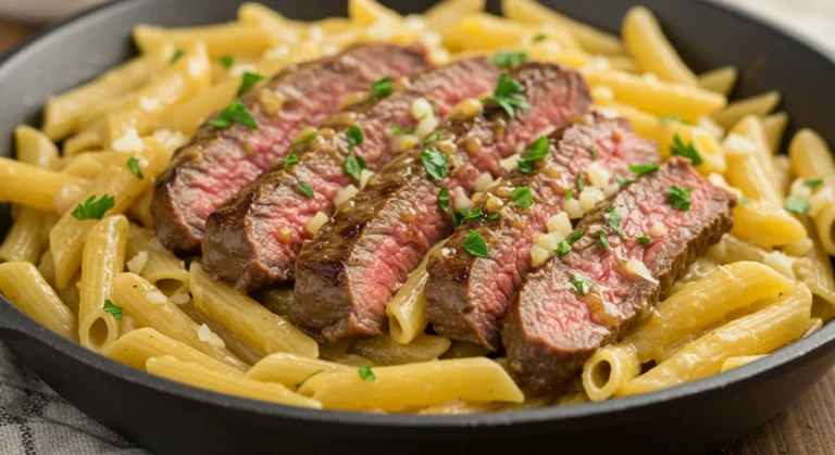 One Pot Honey Garlic Parmesan Steak Pasta Recipe Made Easy