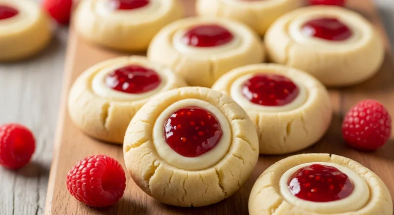 Irresistible Raspberry Cheesecake Thumbprint Cookies for Dessert Lovers