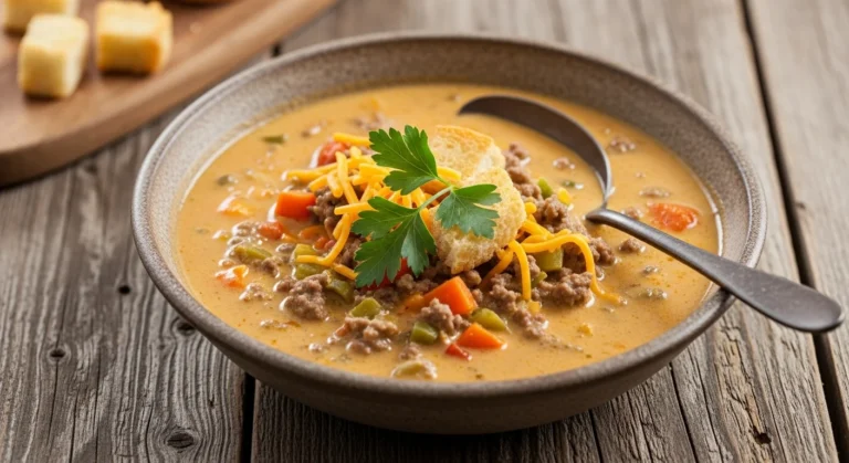 Creamy Easy Cheeseburger Soup Recipe for Cozy Weeknight Dinners